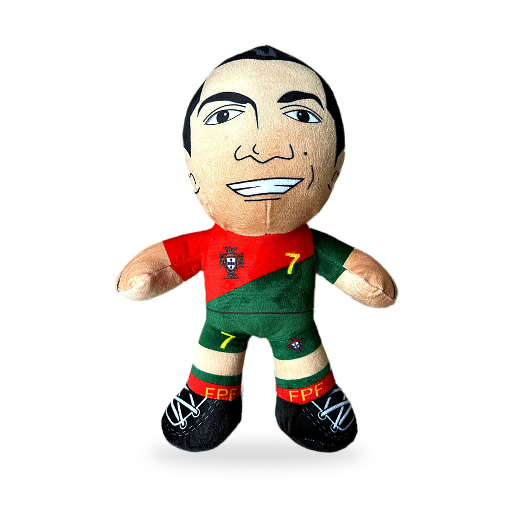 Peluche de Cristiano Ronaldo 7 Portugal, vista frontal