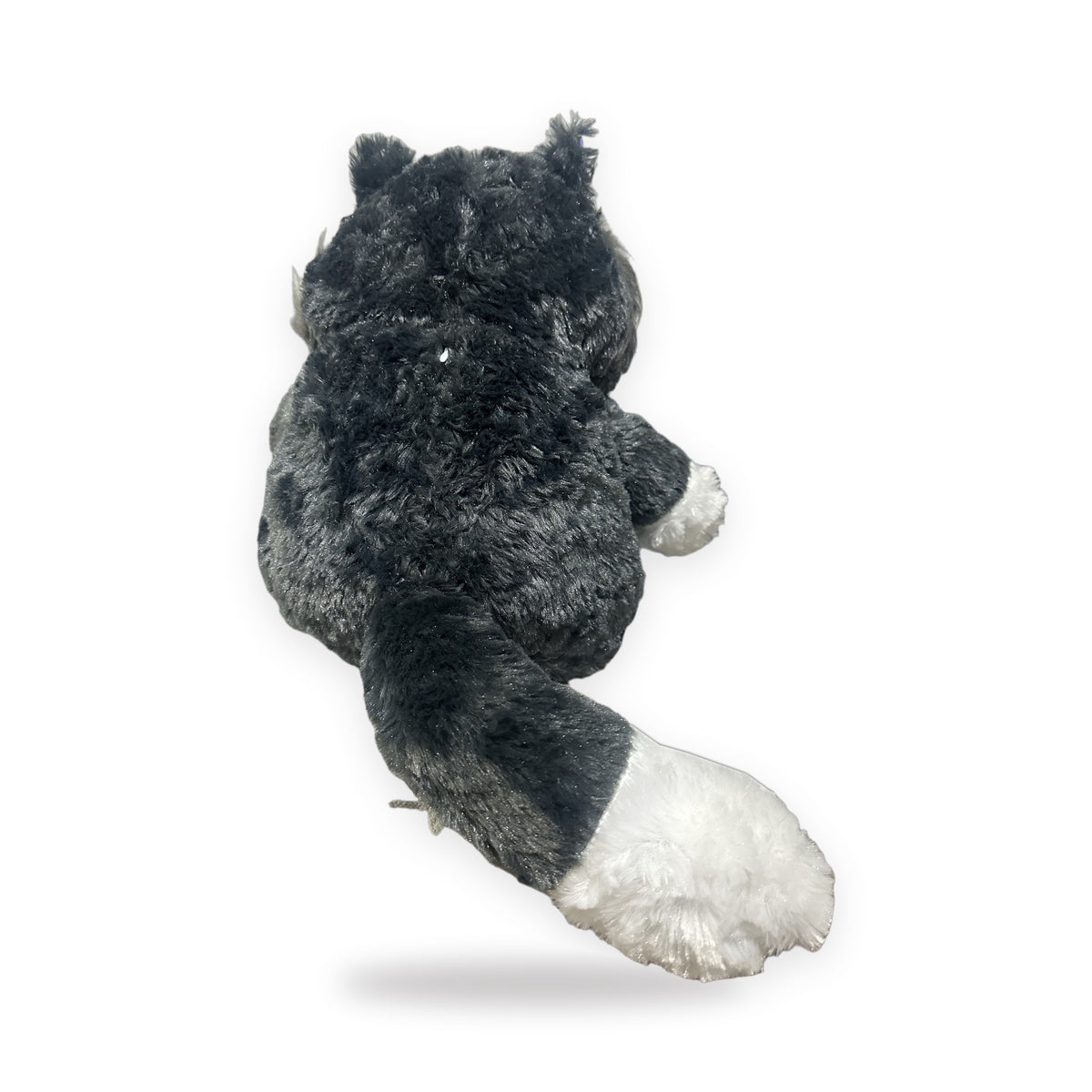Peluche gato que respira, vista de espalda