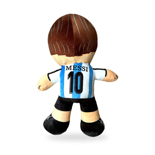 Peluche de Messi 10 Argentina, vista de espalda